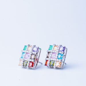 Cluster Square Earrings