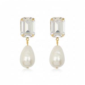 Crystal Pearl Drop Earrings